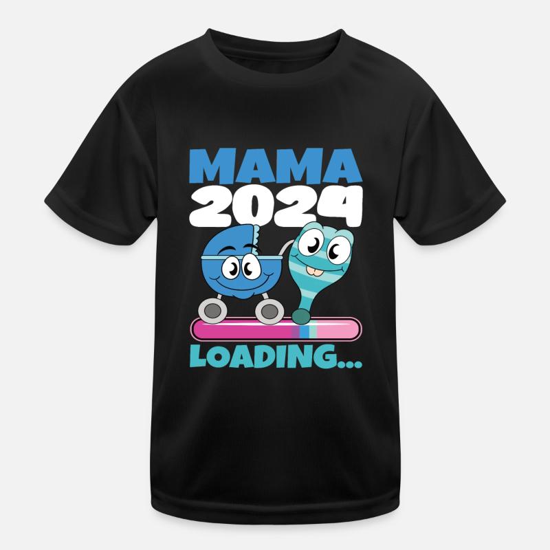 Mama 2024 werdende Mutter Schwangerschaft Kinder Funktions-T-Shirt