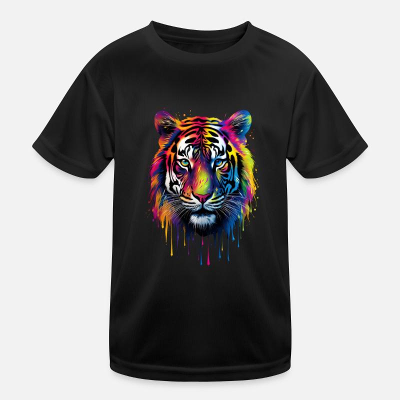 Rainbow Tiger Kinder Funktions-T-Shirt