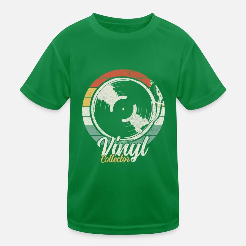 Vinyl Record Vintage DJ Gift Kids Functional T-Shirt