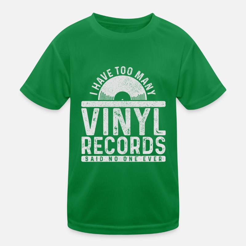 Vinyl Record Vintage DJ Gift Kids Functional T-Shirt