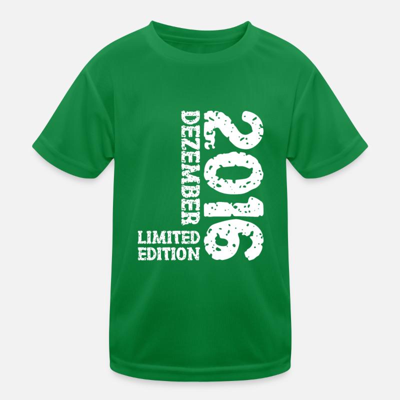 2016 December Limited Edition 7th Birthday Decoration Kids Functional T-Shirt