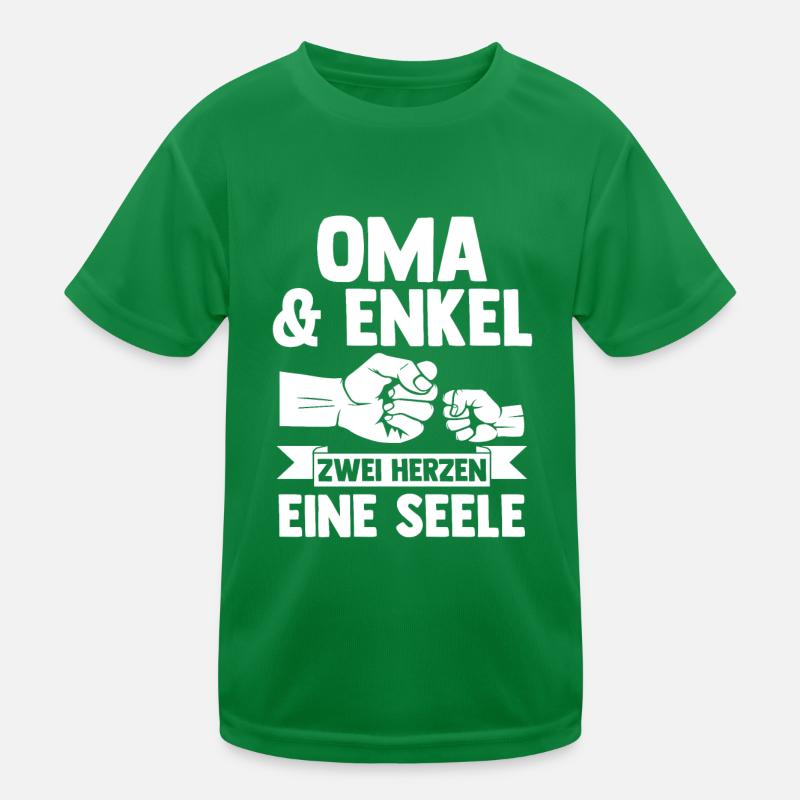 Oma Großmutter und Enkel Kinder Funktions-T-Shirt