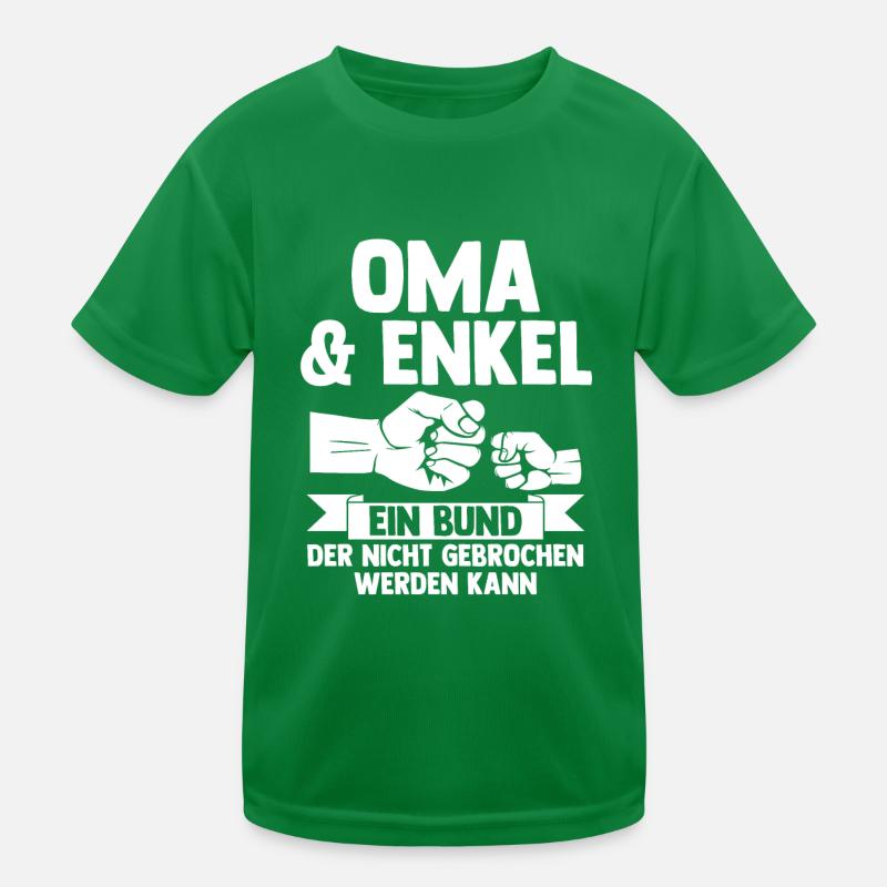Oma Großmutter und Enkel Kinder Funktions-T-Shirt