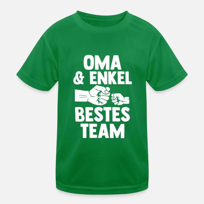 Oma Großmutter und Enkel Kinder Funktions-T-Shirt