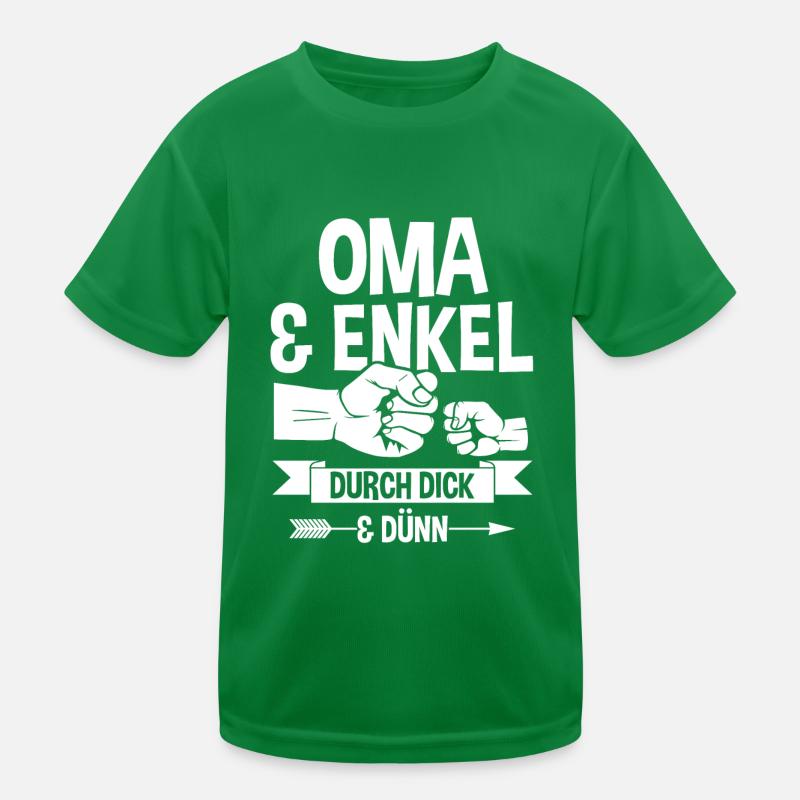 Oma Großmutter und Enkel Kinder Funktions-T-Shirt
