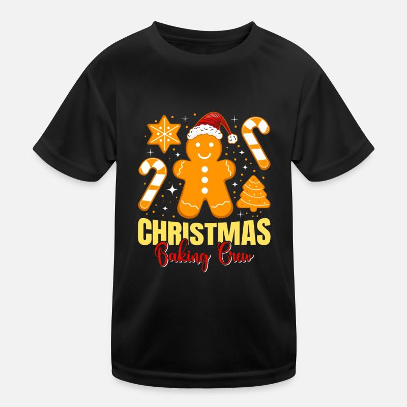 Backfans Christmas Baking Crew Plätzchen Kinder Funktions-T-Shirt