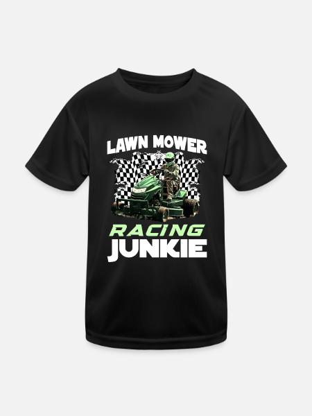 Tondeuse à gazon Tondeuse à gazon de course Tondeuse à gazon de course - T-shirt sport Enfant - noir - Devant