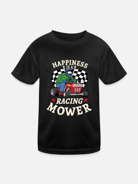 Tondeuse à gazon Tondeuse à gazon de course Tondeuse à gazon de course - T-shirt sport Enfant - noir - Devant