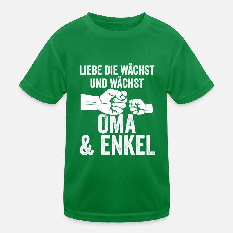 Oma Großmutter und Enkel Kinder Funktions-T-Shirt