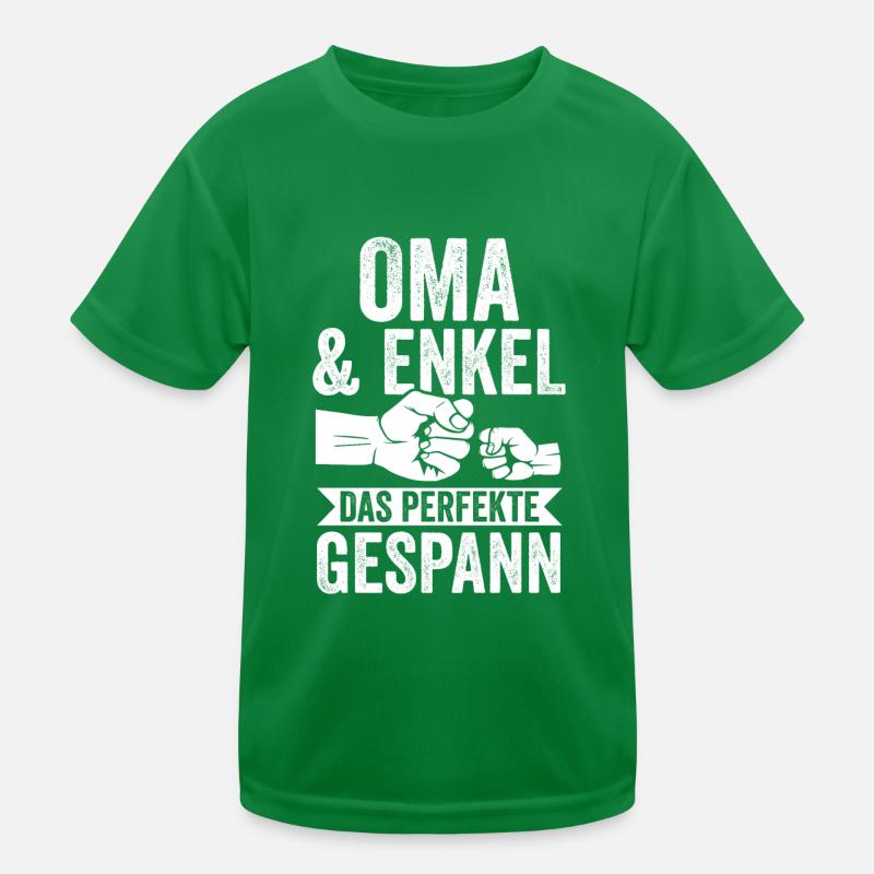 Oma Großmutter und Enkel Kinder Funktions-T-Shirt