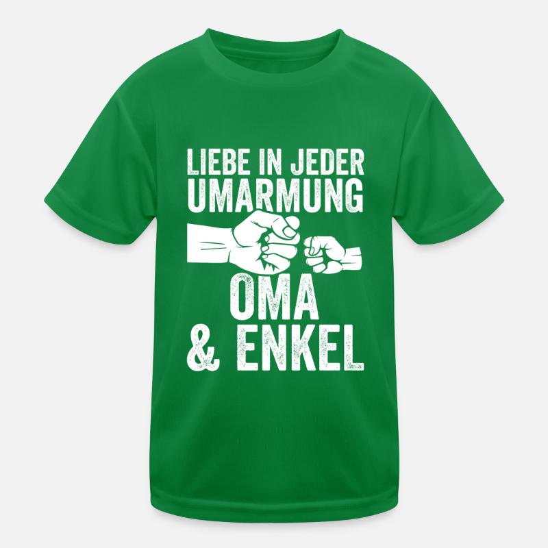Oma Großmutter und Enkel Kinder Funktions-T-Shirt