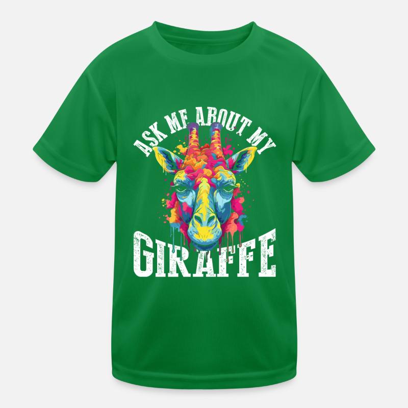 Frage mich nach meiner Giraffe Kinder Funktions-T-Shirt
