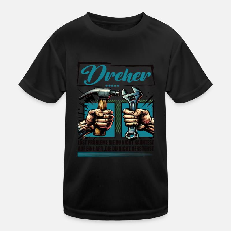 Dreher Beruf mit lustigen Spruch Kinder Funktions-T-Shirt