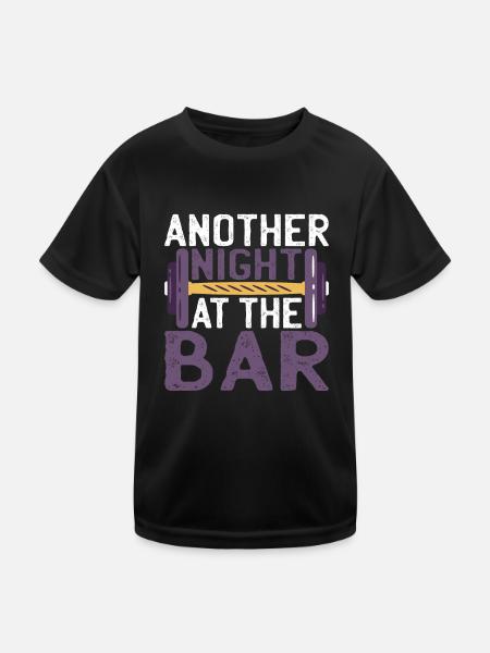 Another Night At The Bar - Kids Functional T-Shirt - black - Front