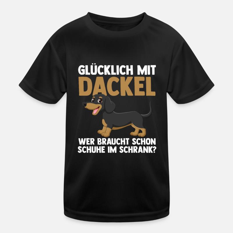 Hund Dachshund Dackel Kinder Funktions-T-Shirt