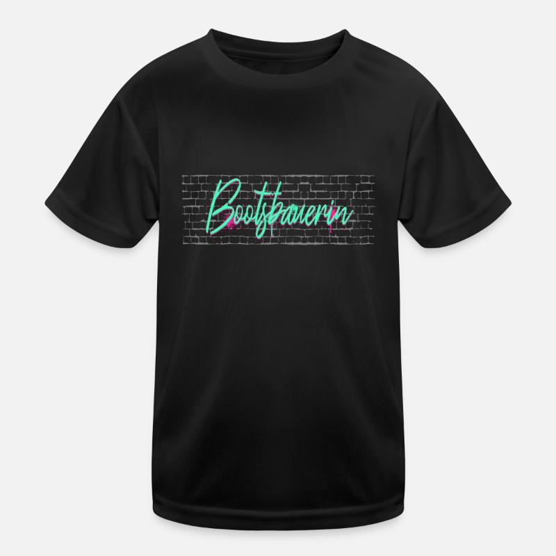 Schiffbauer Abschluss-Geschenk Bootsbauerin Kinder Funktions-T-Shirt