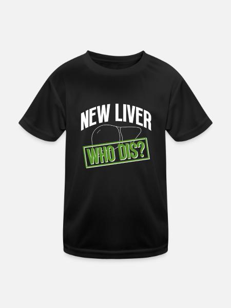 Organspender Leber Organtransplantation - Kinder Funktions-T-Shirt - Schwarz - Vorne