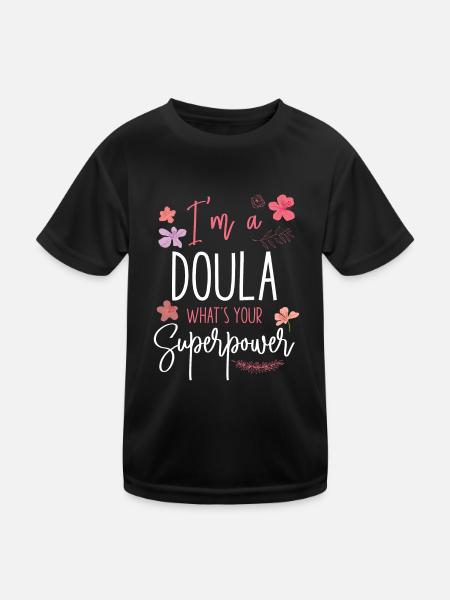 Doula accoucheuse Je suis une doula - T-shirt sport Enfant - noir - Devant