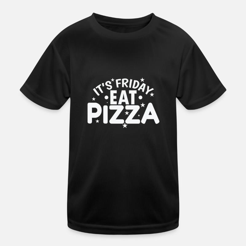 It's Friday Eat Pizza Salami and Cheese Kids Functional T-Shirt