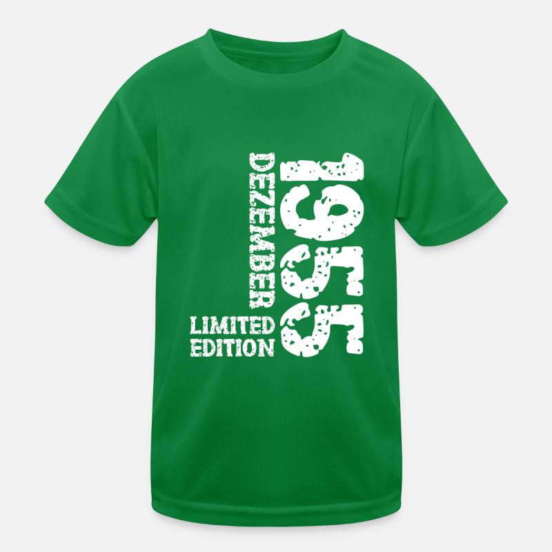 1955 décembre édition limitée 68e anniversaire décoration T-shirt sport Enfant
