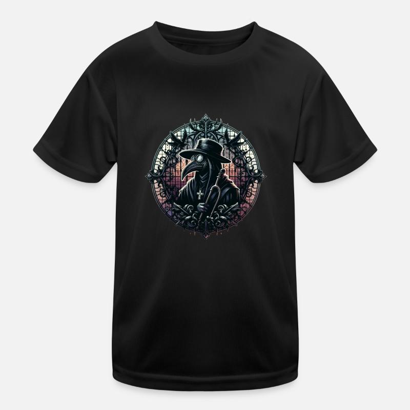 Gruseliger Halloween-horror-seuchendoktor Kinder Funktions-T-Shirt