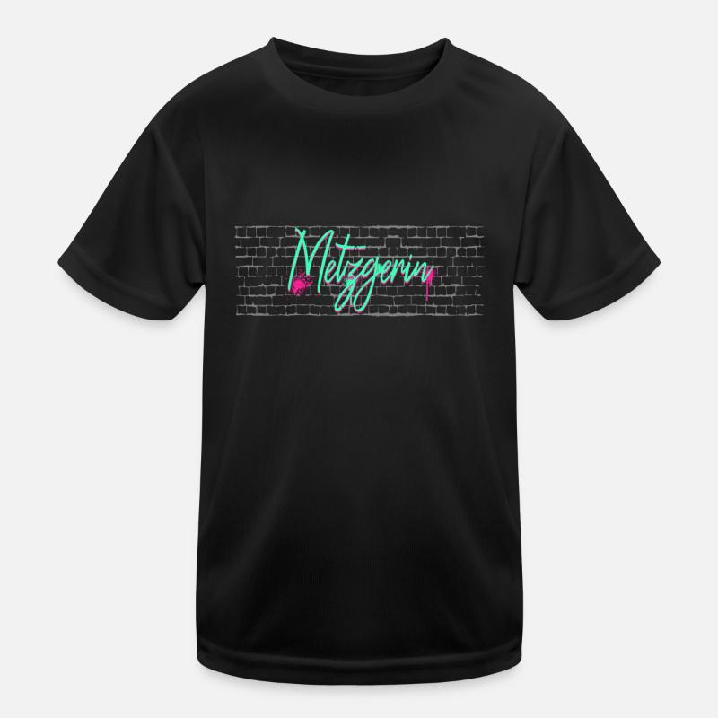 Fleischer Abschluss-Geschenk Metzgerin Kinder Funktions-T-Shirt