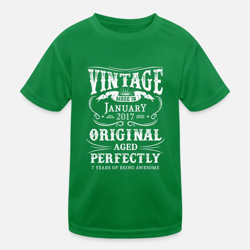 Millésime Fabriqué En Janvier 2017 7 Ans D’existence T-shirt sport Enfant
