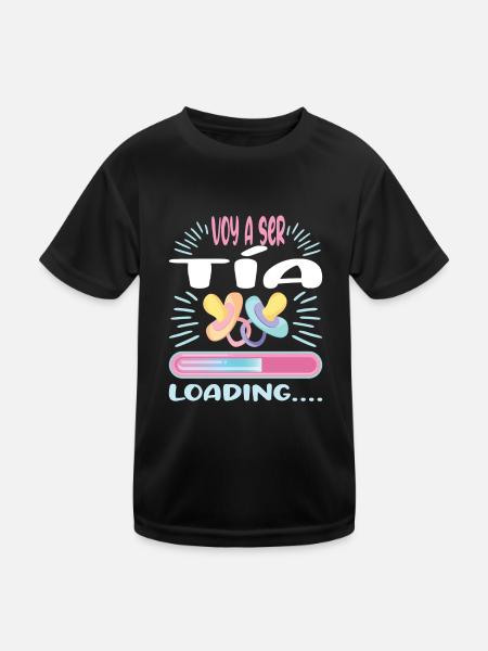 Tante 2024 Tante Werden 2024 - Kinder Funktions-T-Shirt - Schwarz - Vorne