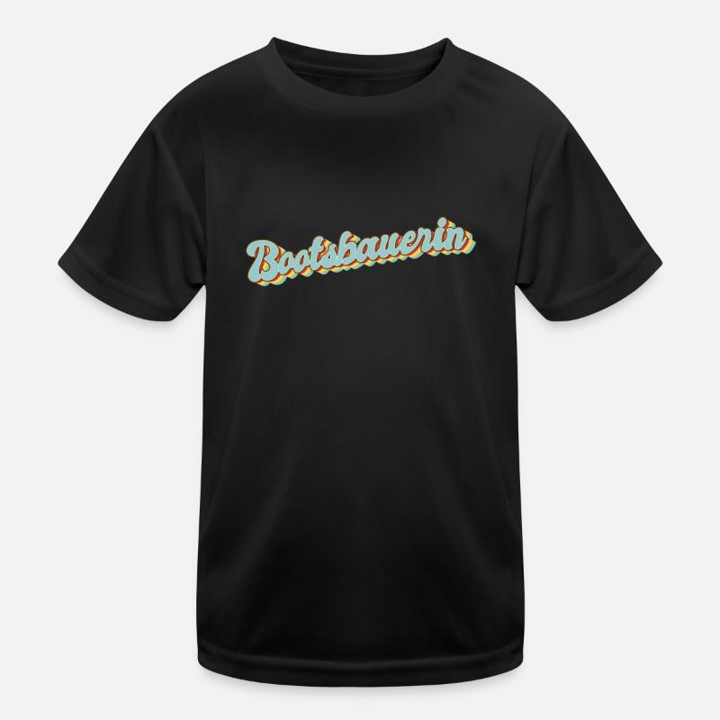Schiffbauer Abschluss-Geschenk Bootsbauerin Kinder Funktions-T-Shirt