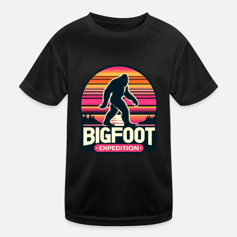 Bigfoot Expedition Hiking | Sasquatch Hunter Kids Functional T-Shirt