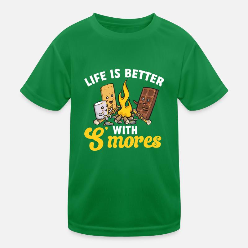 S'more Campfire Marshmallow Camping T-shirt sport Enfant