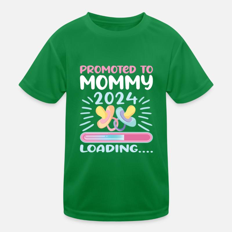 Mama 2024 Werdende Mutter Schwangerschaft Kinder Funktions-T-Shirt