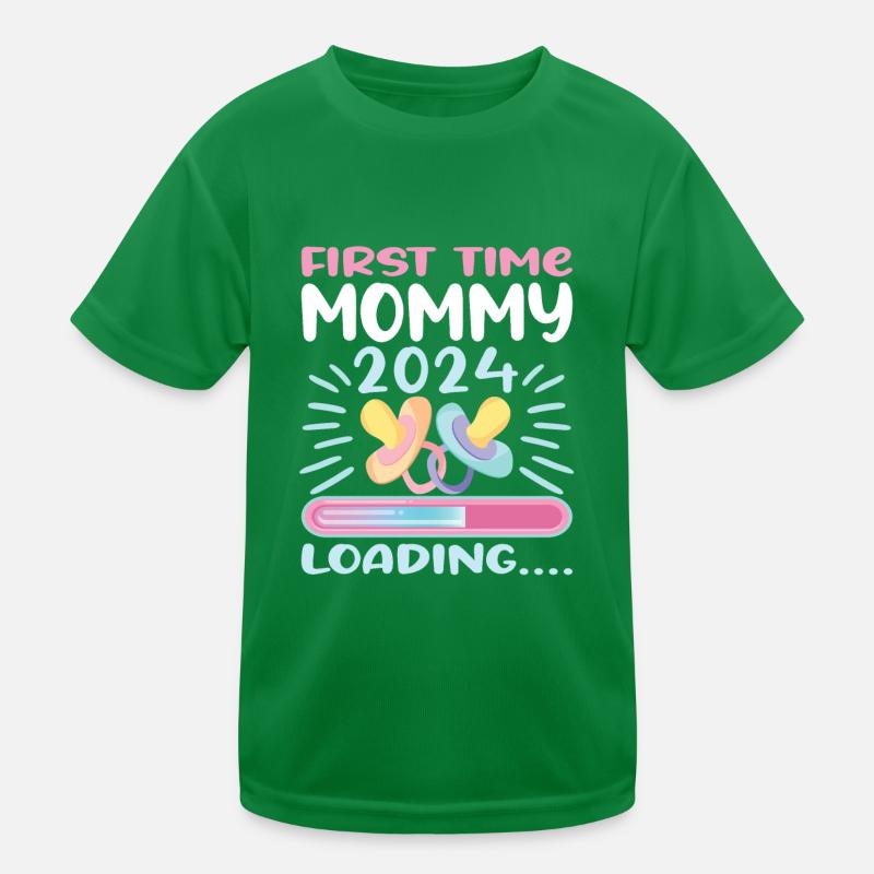 Mama 2024 Werdende Mutter Schwangerschaft Kinder Funktions-T-Shirt