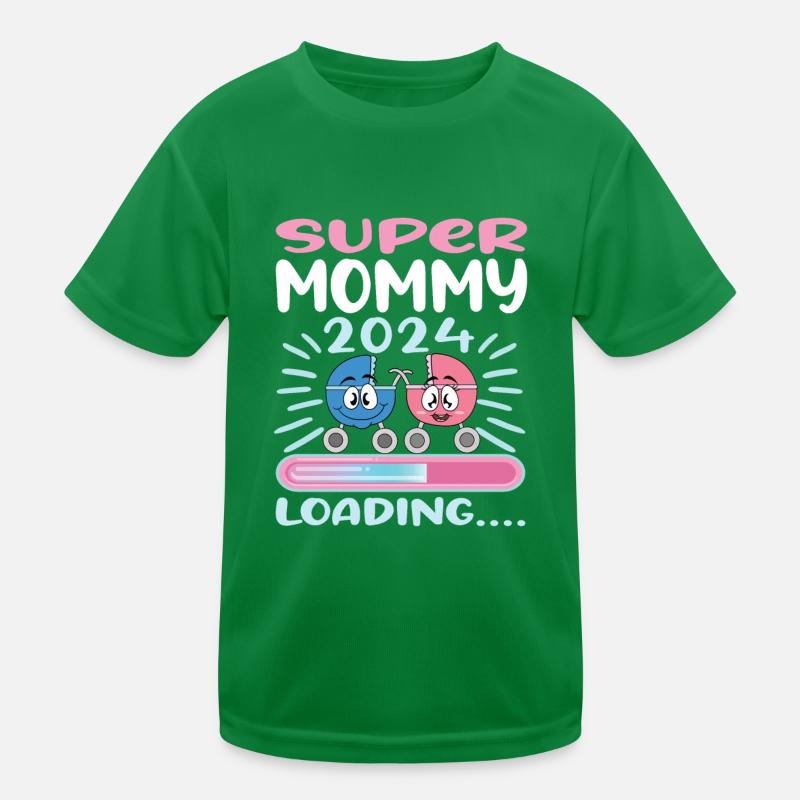 Mama 2024 Werdende Mutter Schwangerschaft Kinder Funktions-T-Shirt