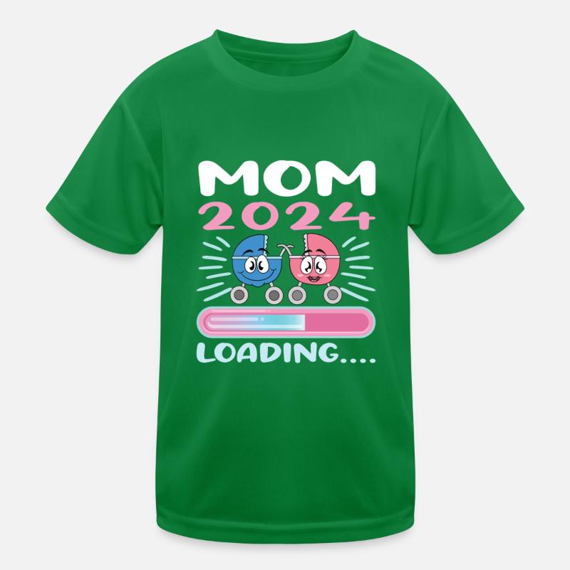 Mama 2024 Werdende Mutter Schwangerschaft Kinder Funktions-T-Shirt