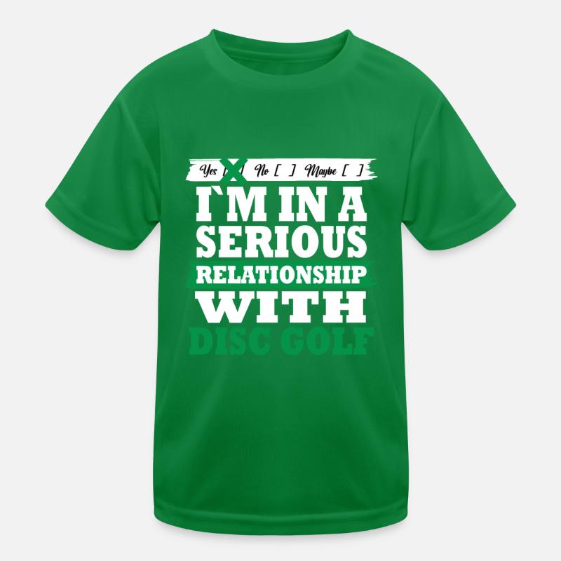 Disc golf Ma relation sérieuse drôle T-shirt sport Enfant