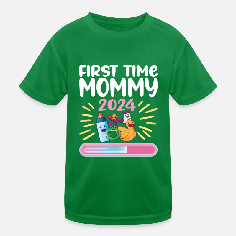Mama 2024 Werdende Mutter Schwangerschaft Kinder Funktions-T-Shirt