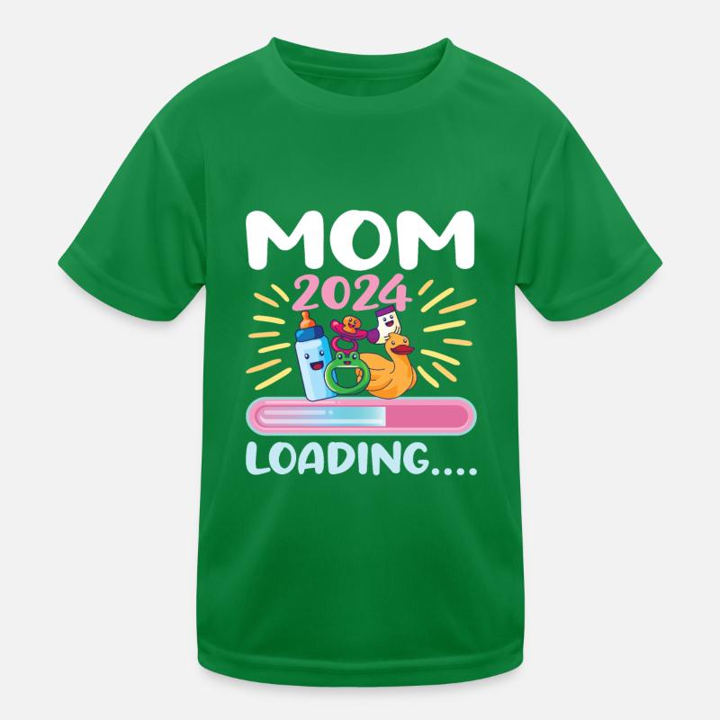 Mama 2024 Werdende Mutter Schwangerschaft Kinder Funktions-T-Shirt