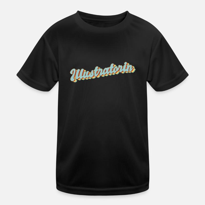 Designer Abschluss-Geschenk Illustratorin Kinder Funktions-T-Shirt