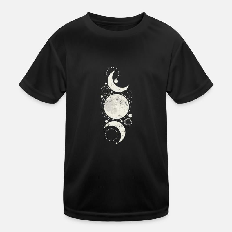 Moon Art Night Sky Orb Kids Functional T-Shirt