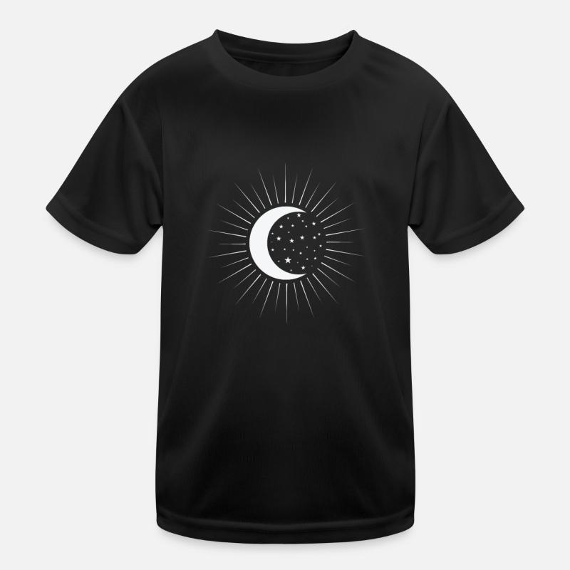 Mond Muster Nachthimmel Nacht Kinder Funktions-T-Shirt