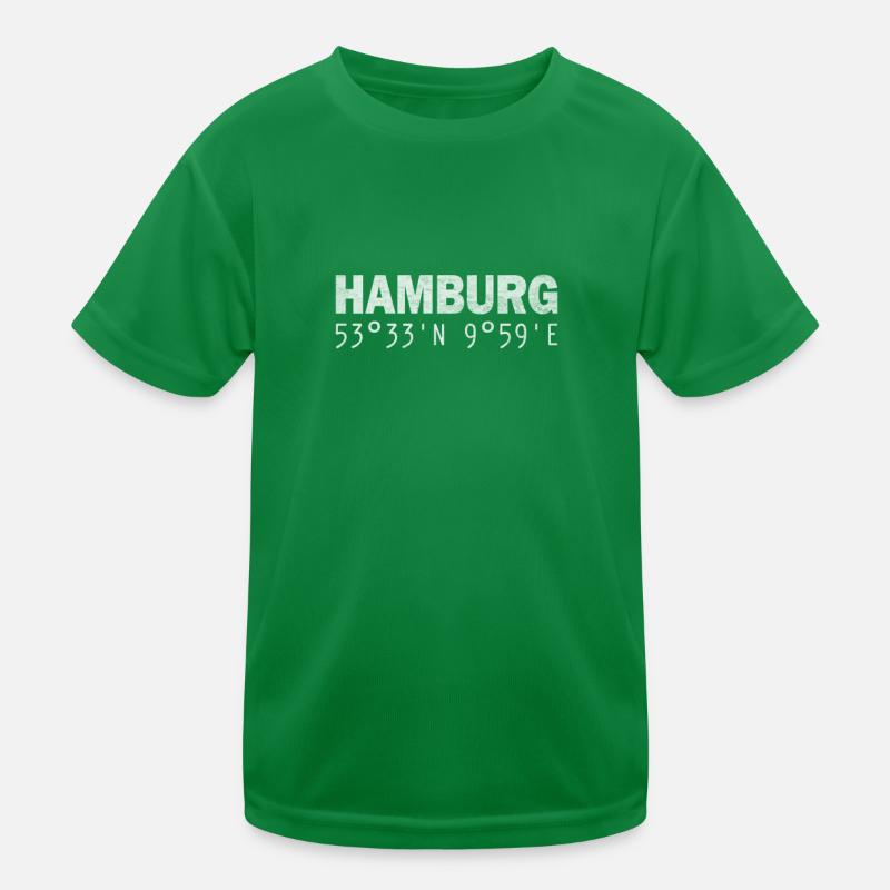 Coordonnées GPS de Hambourg T-shirt sport Enfant