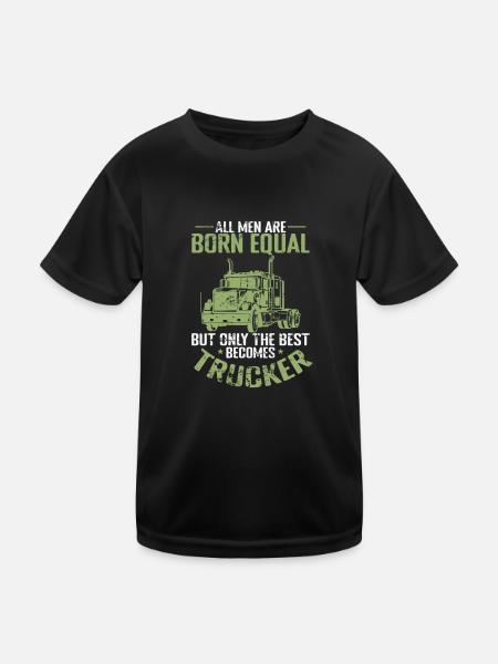 Only the best becomes Trucker Profession - Kids Functional T-Shirt - black - Front