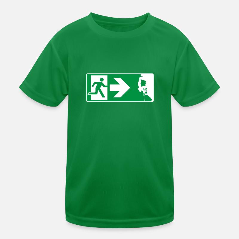 Emergency Exit Climbing Climber Kids Functional T-Shirt