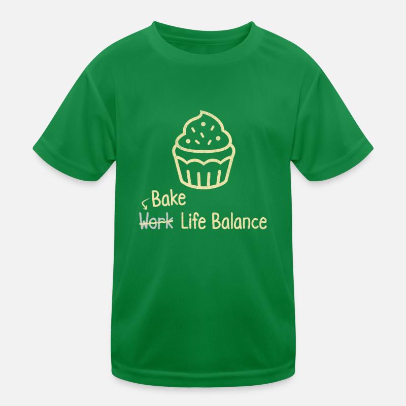 Bake Work Life Balance – Cake And Muffin Baking Kinder Funktions-T-Shirt
