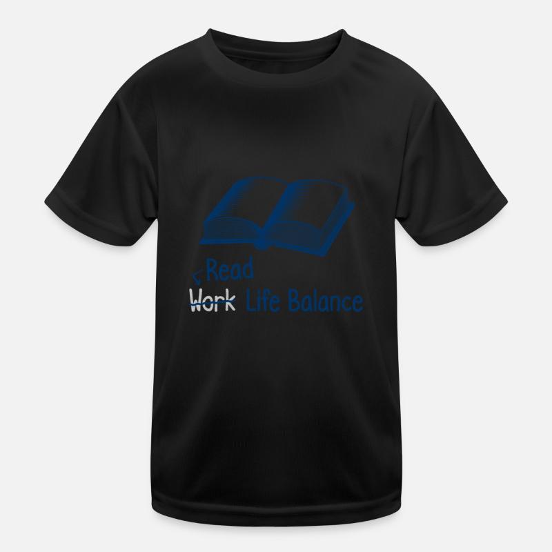Read Work Life Balance – Bookworm Book Reading Kids Functional T-Shirt