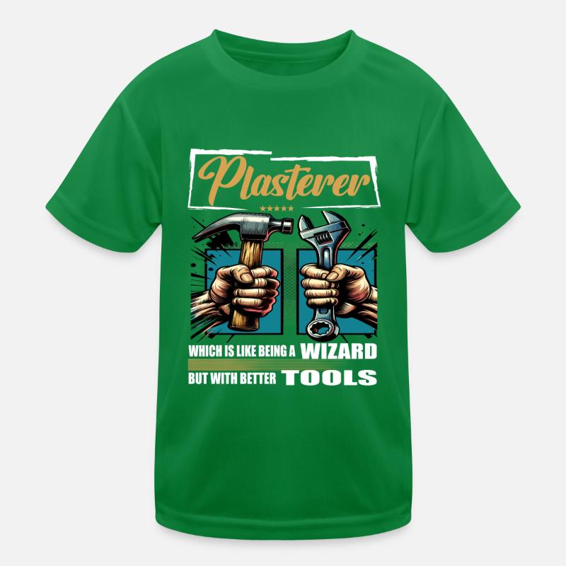 Plasterer Profession Saying Worker Kids Functional T-Shirt