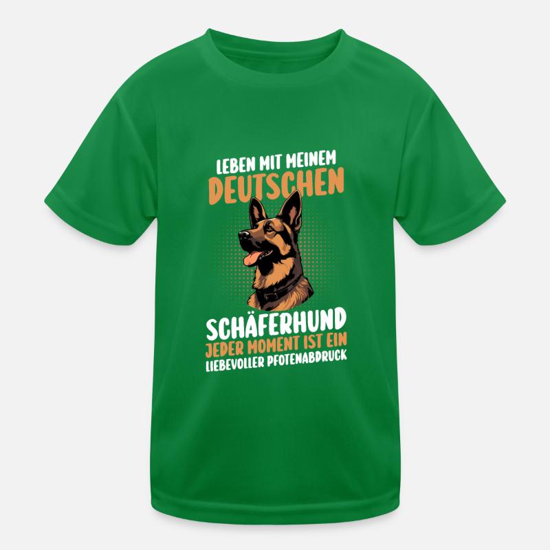 Hund Deutscher Schäferhund Kinder Funktions-T-Shirt
