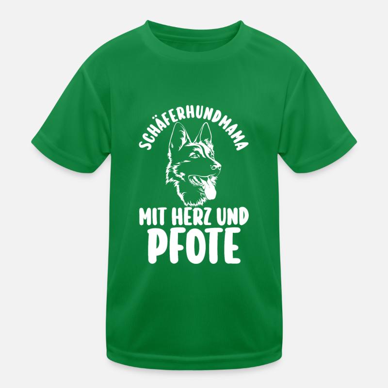 Hund Deutscher Schäferhund Kinder Funktions-T-Shirt