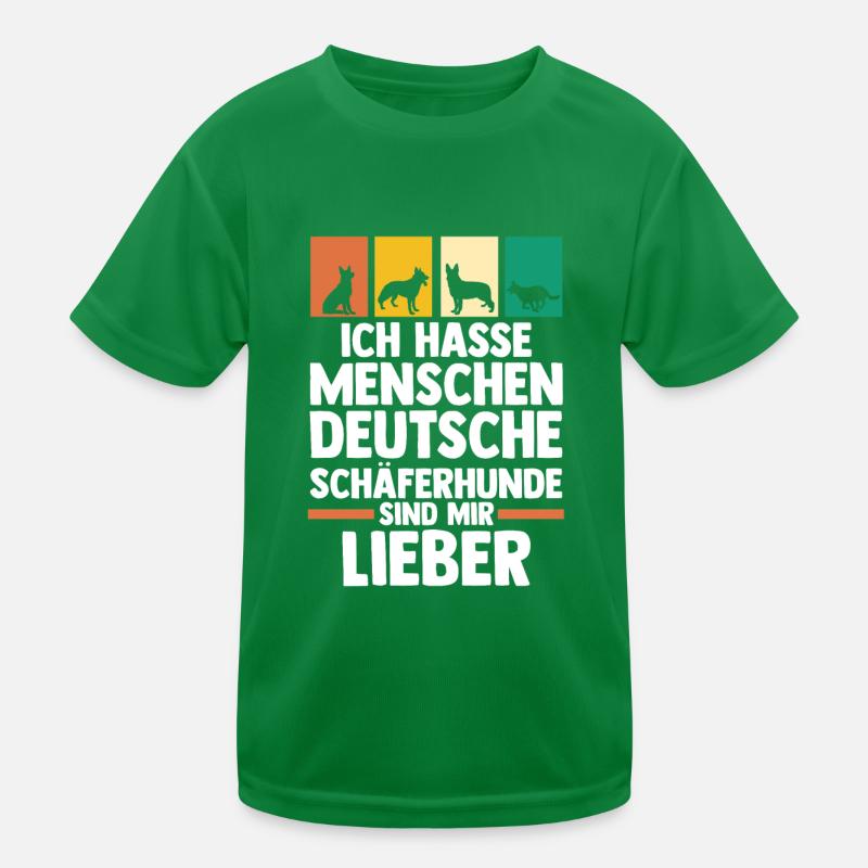Hund Deutscher Schäferhund Kinder Funktions-T-Shirt